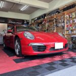 ポルシェ911　991型　バックカメラ　レーダー取り付け
